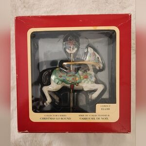 Vintage & Rare Carlton Cards Christmas Carousel Ornament - 1992